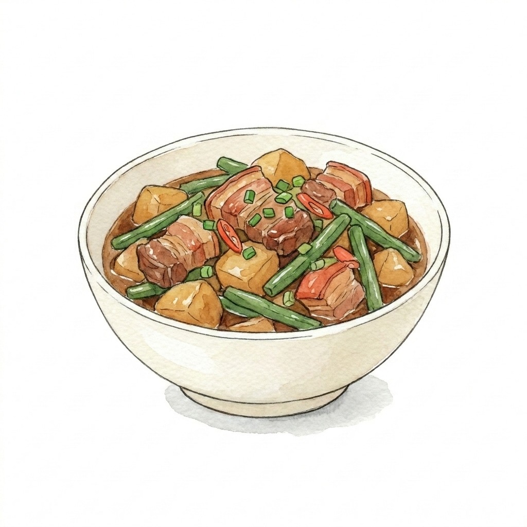 土豆烧四季豆