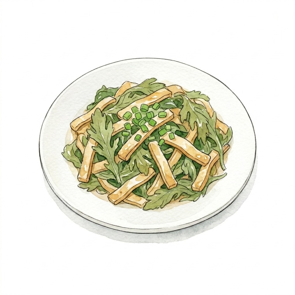 茼蒿炒香干