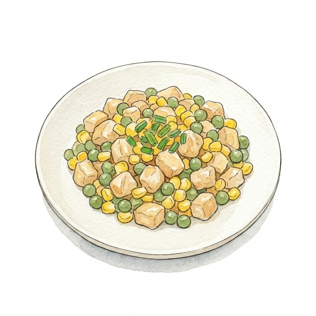 豌豆玉米鸡丁