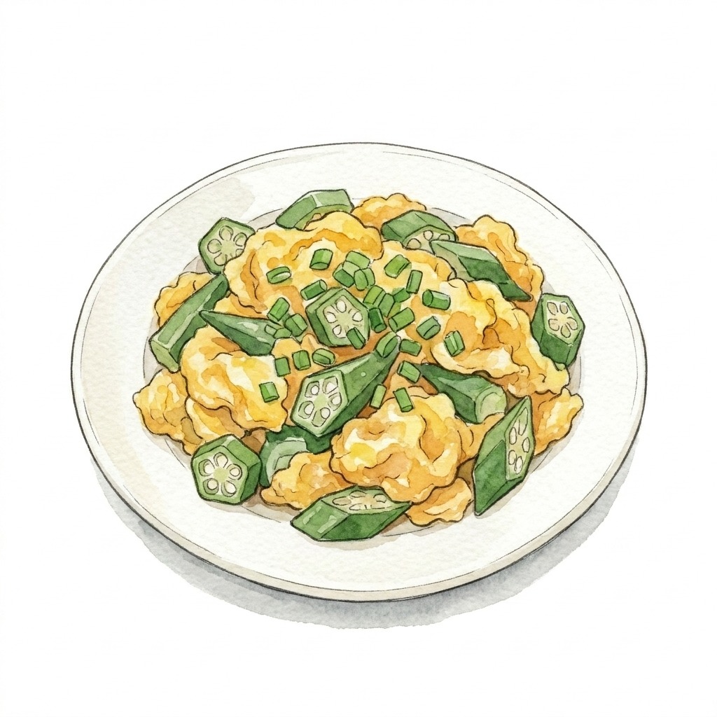 秋葵炒蛋
