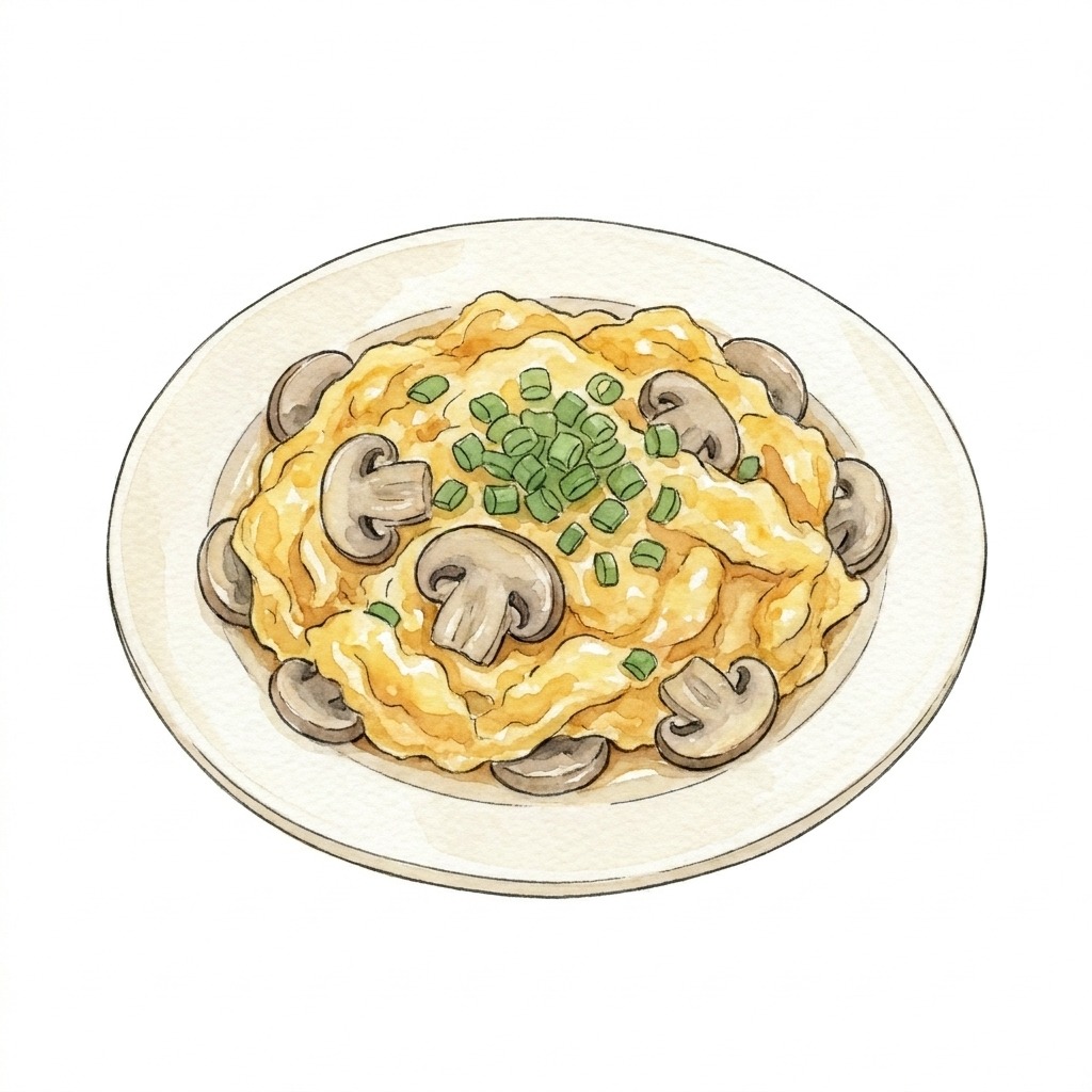 口蘑滑蛋