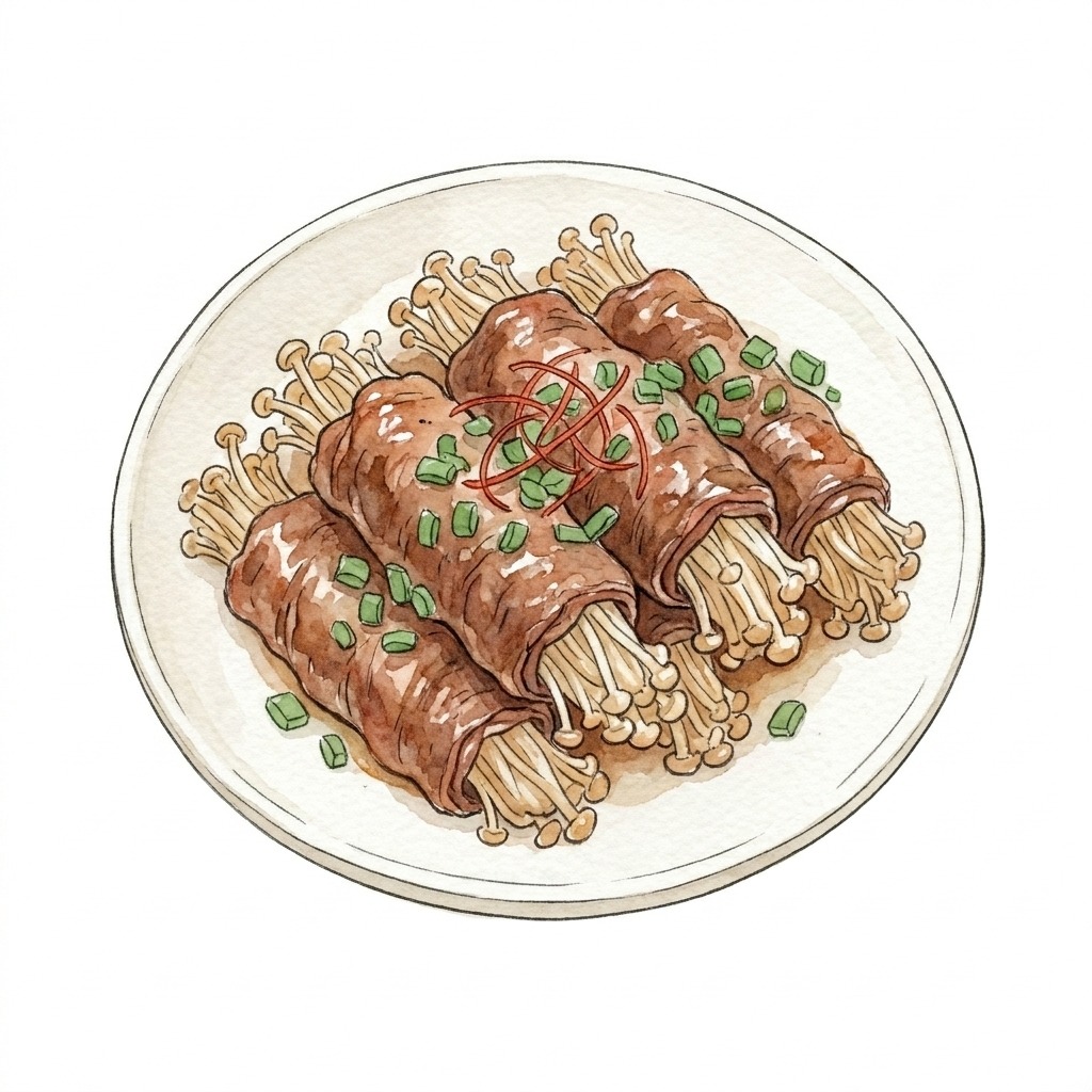 金针菇牛肉卷